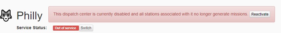 Dispatch centre set out of service